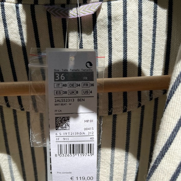 United colours of Benetton striped blazer with tag - Picture 4 of 6